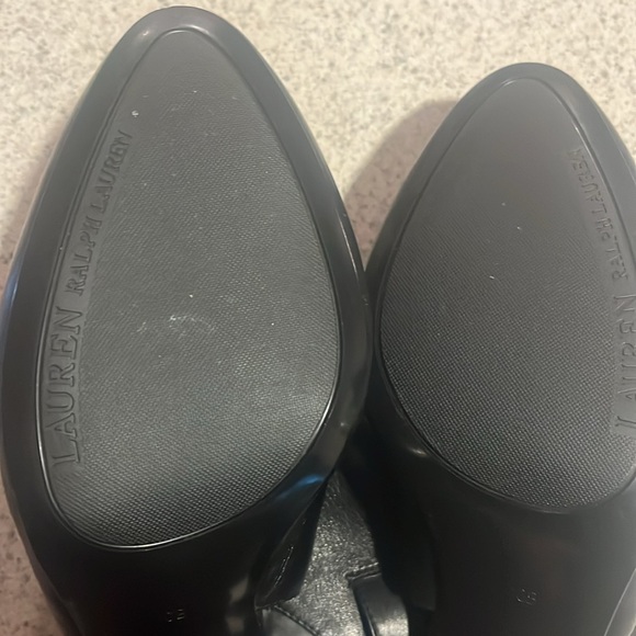 Lauren Ralph Lauren open back boot blk leather size 10 - Picture 6 of 8